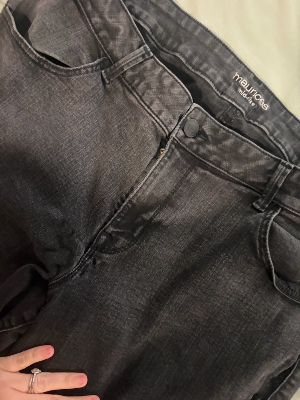 Maurices Women's Charcoal Black Skinny Jeans